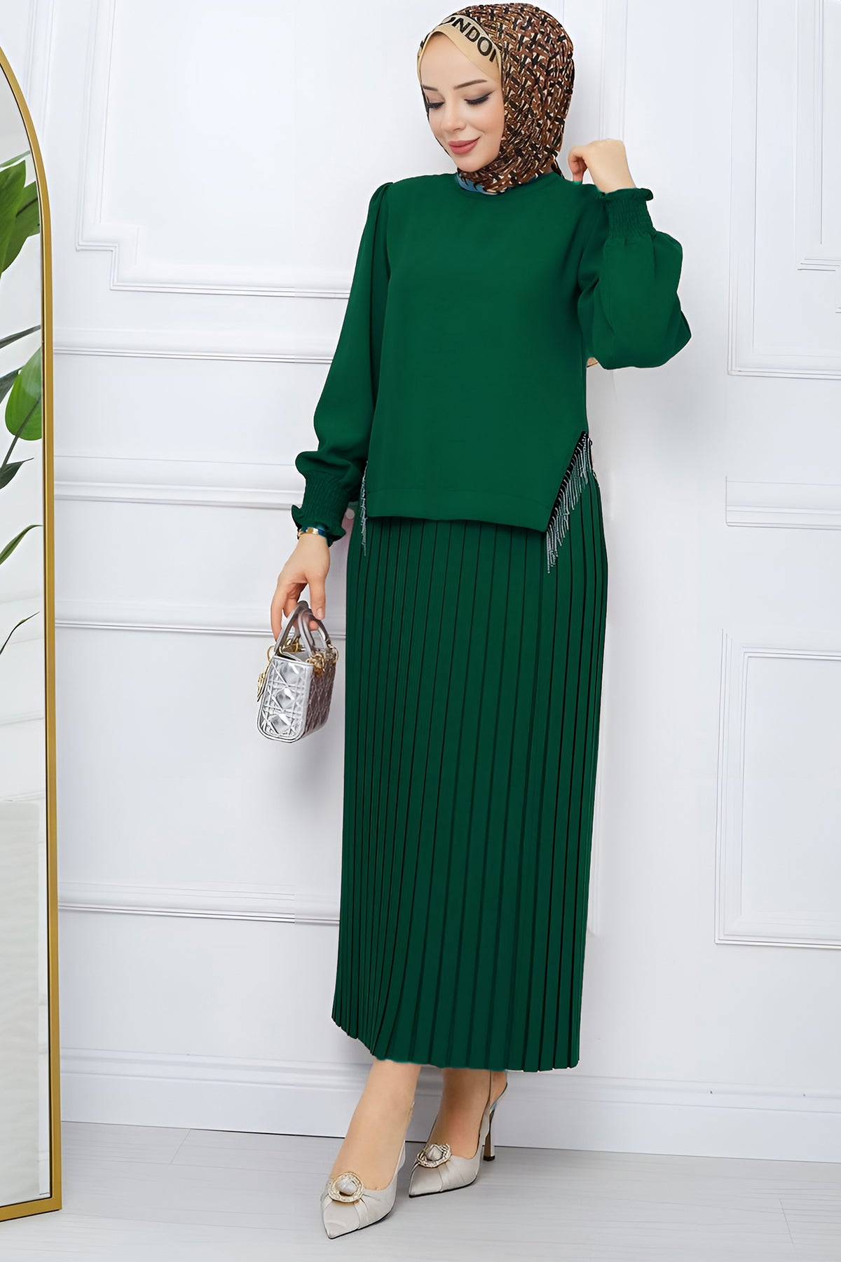 Tweedelige rok en trui hijabjurk dames - NTKM0007D4797ZMT