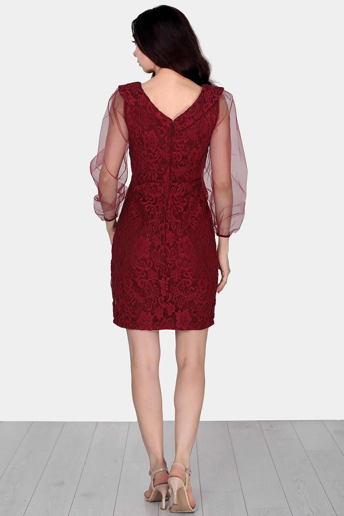 Kurzes Midikleid Sommerkleid für Damen - NELB0588D5092BRD