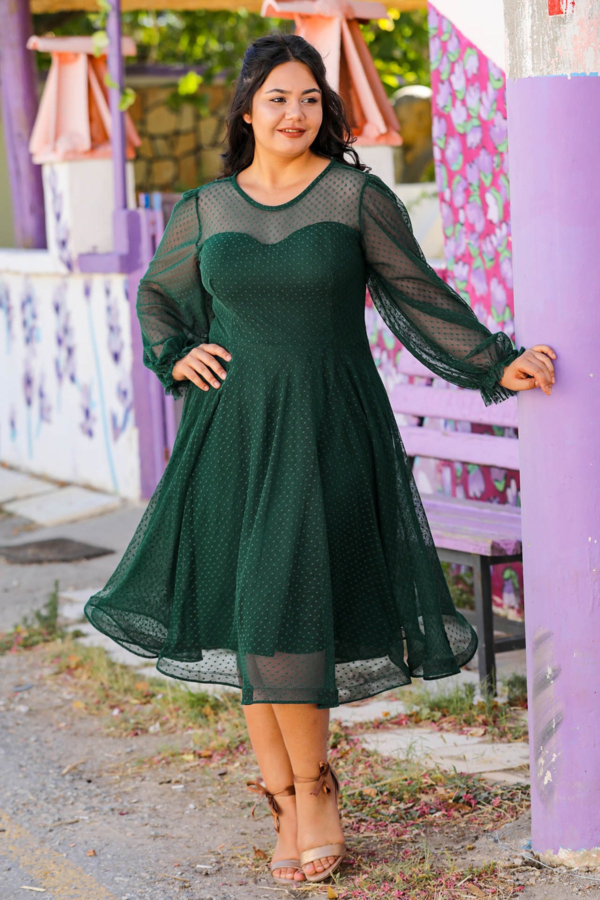 Grid Mess Dress - NELB0588D5154ZMT