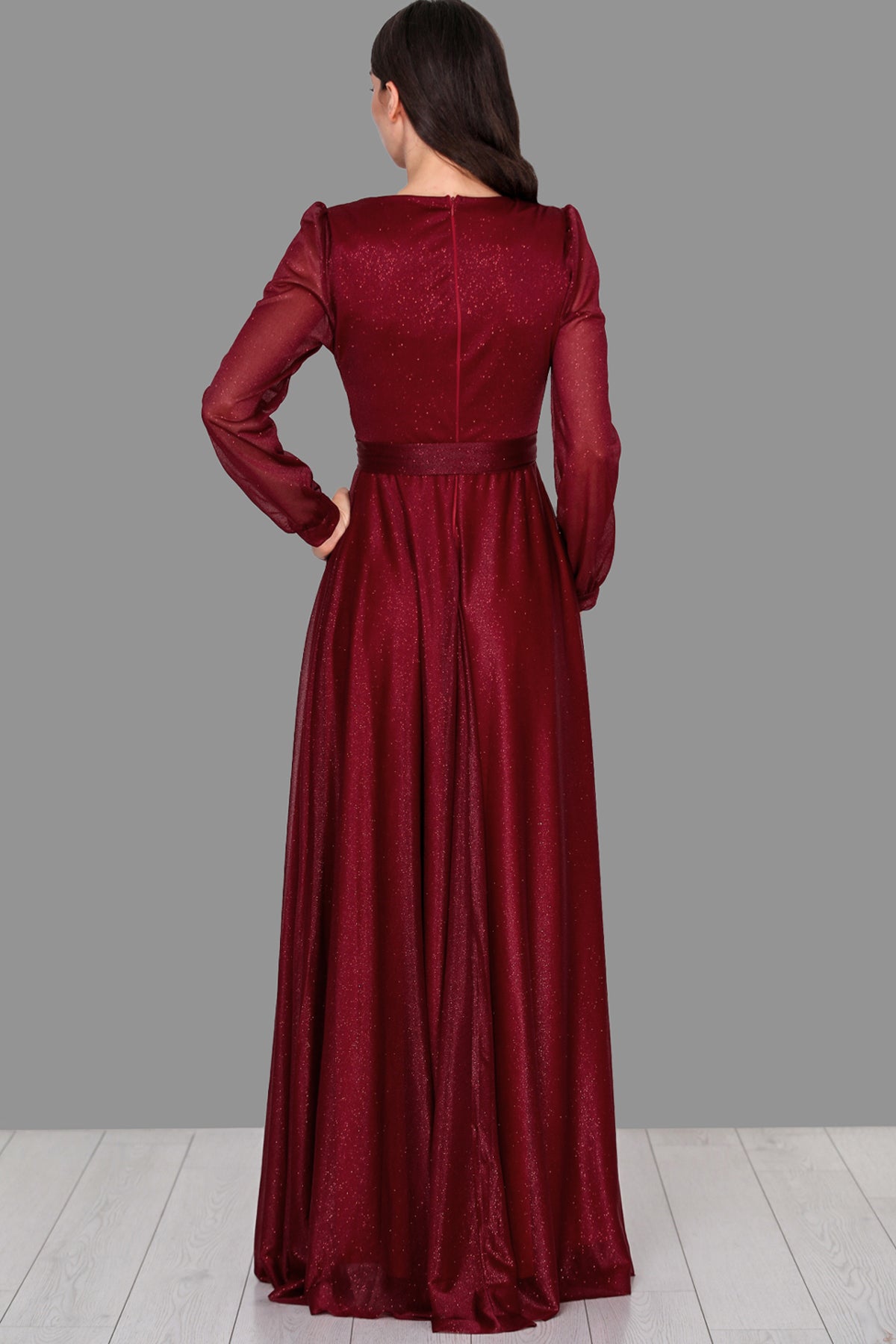 Langes Maxikleid Sommerkleid für Damen mit Gürtel - NELB0588D5162BRD