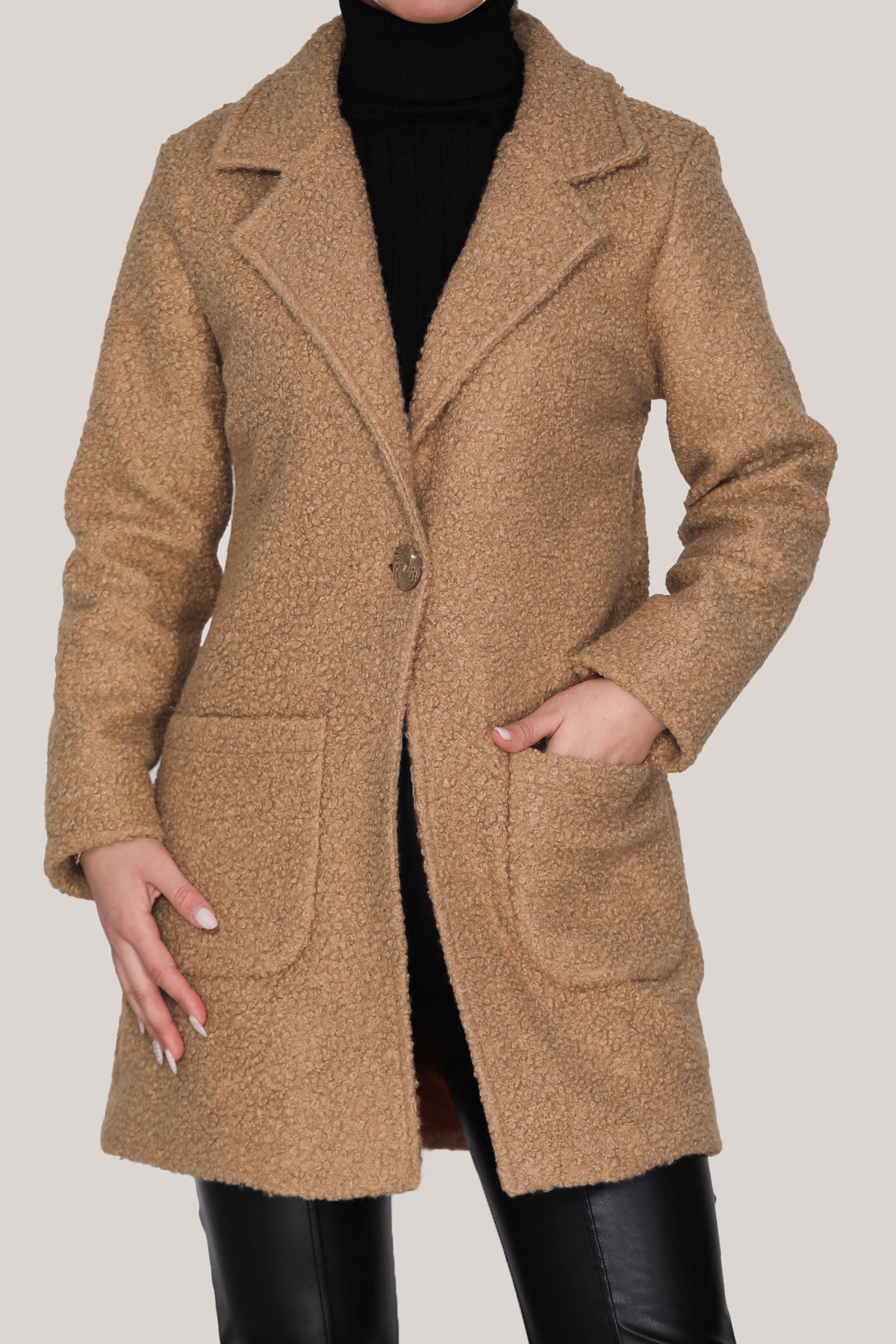 Gebreide jas in trendy winterjas voor dames - NKBN0541K3025TBA
