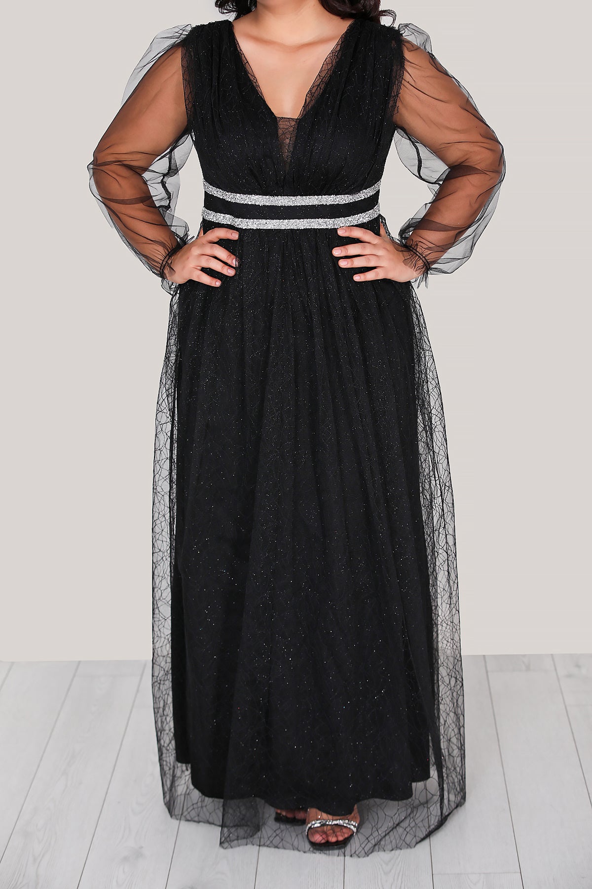 Langes Abendkleid Maxikleid für große Größen - NELB0588D5160SYH