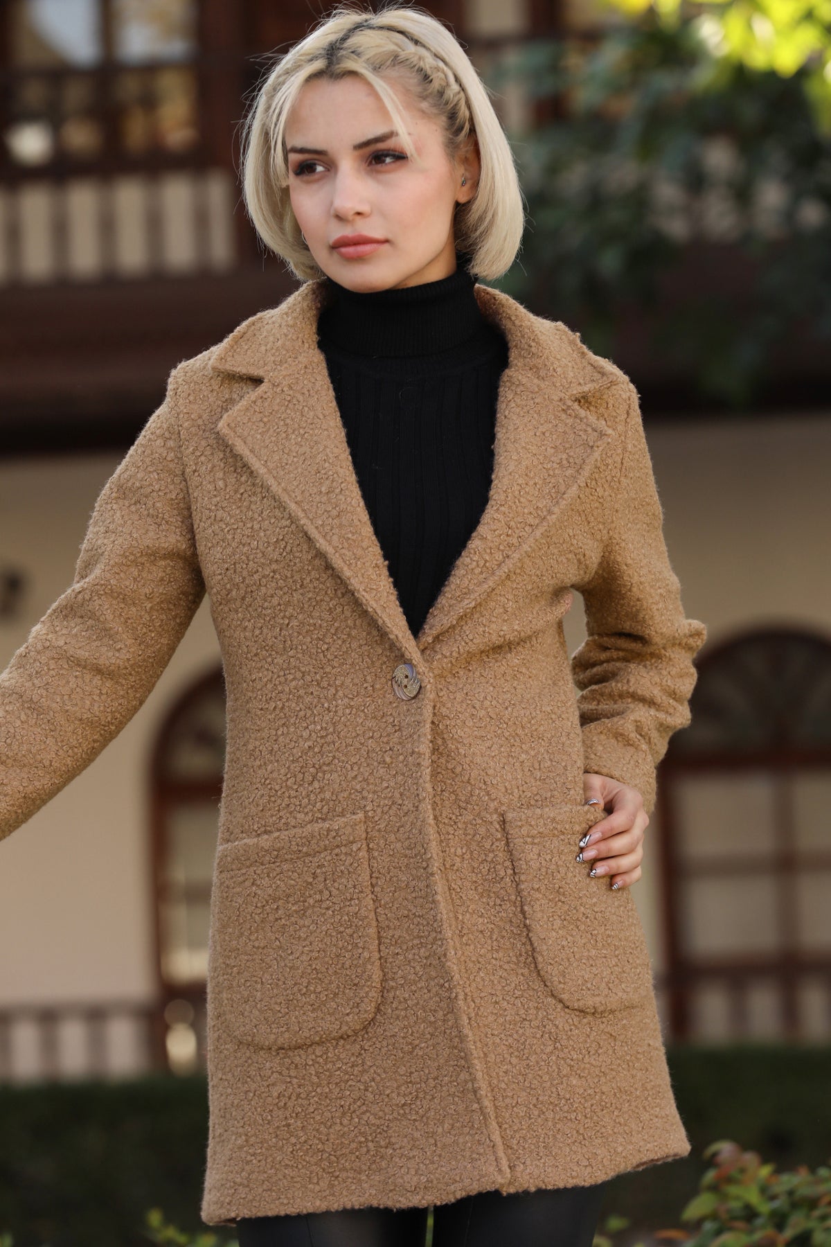 Gebreide jas in trendy winterjas voor dames - NKBN0541K3025TBA