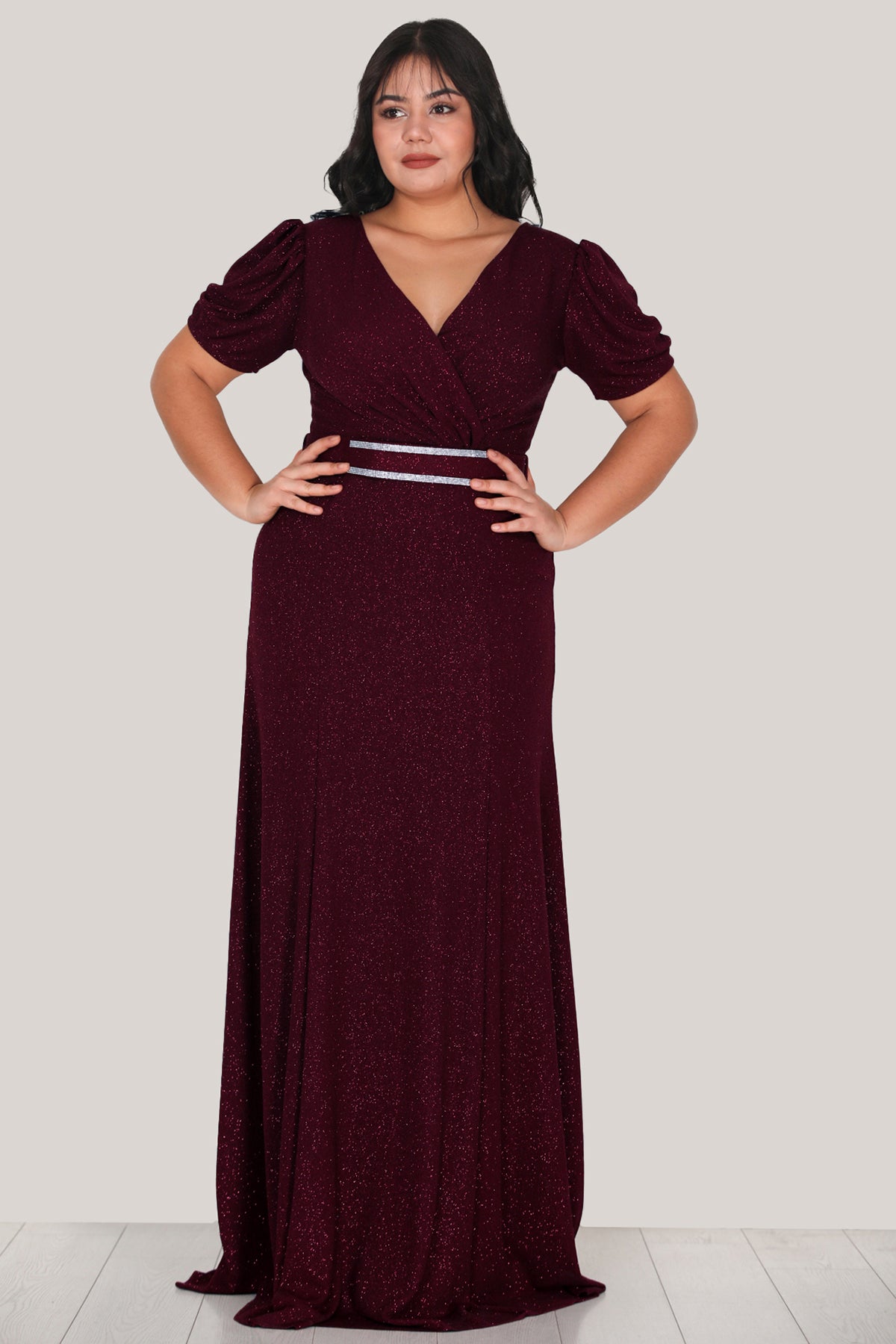 Langes Maxikleid Hochzeit für große Größen NYELB0553D9409BRD