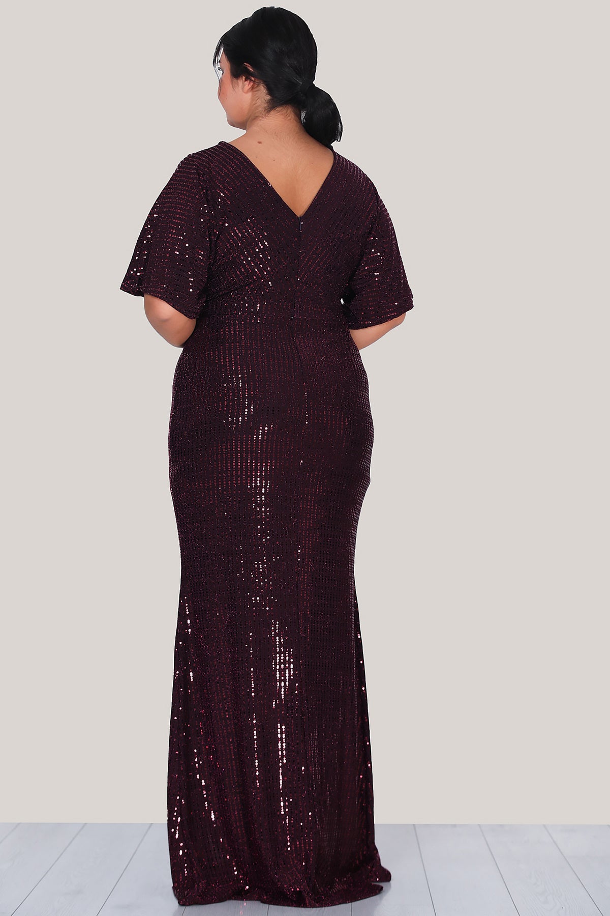 Women's chiffon midi dress - NELB0553D9482BRD