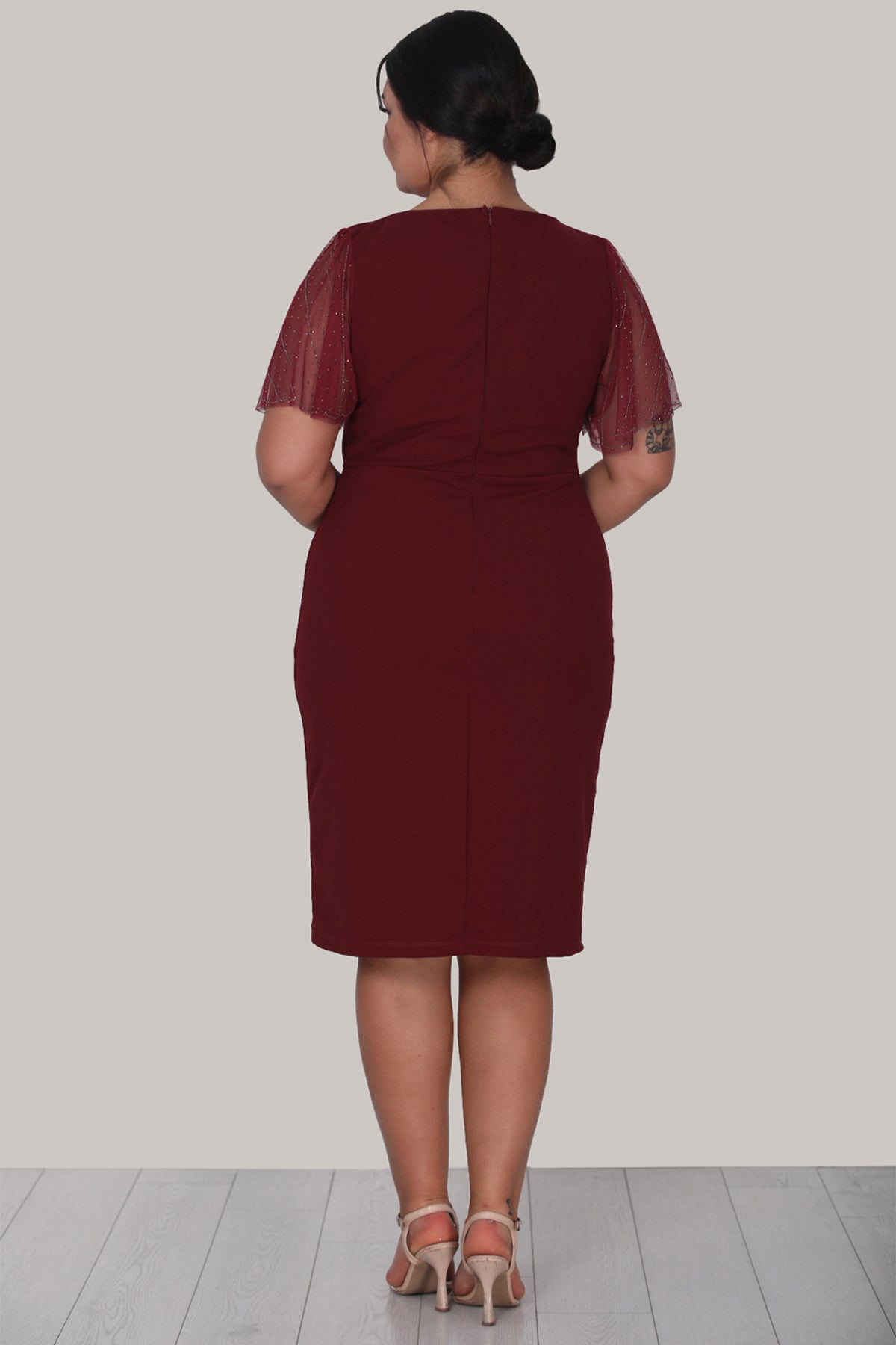 Dames midi-jurk zomerjurk voor grote maten - NELB0588D5047BRD