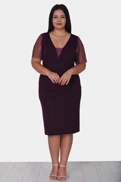 Women's midi dress summer dress for plus sizes - NELB0588D5047K-M