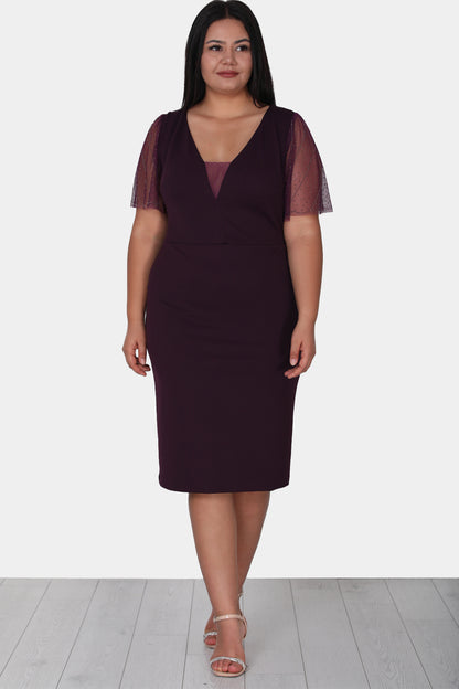 Women's midi dress summer dress for plus sizes - NELB0588D5047K-M