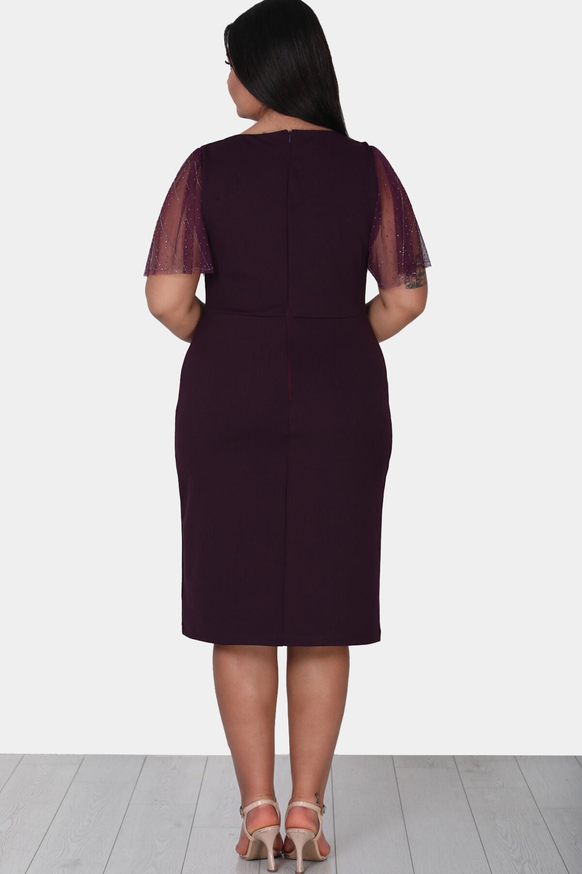 Women's midi dress summer dress for plus sizes - NELB0588D5047K-M