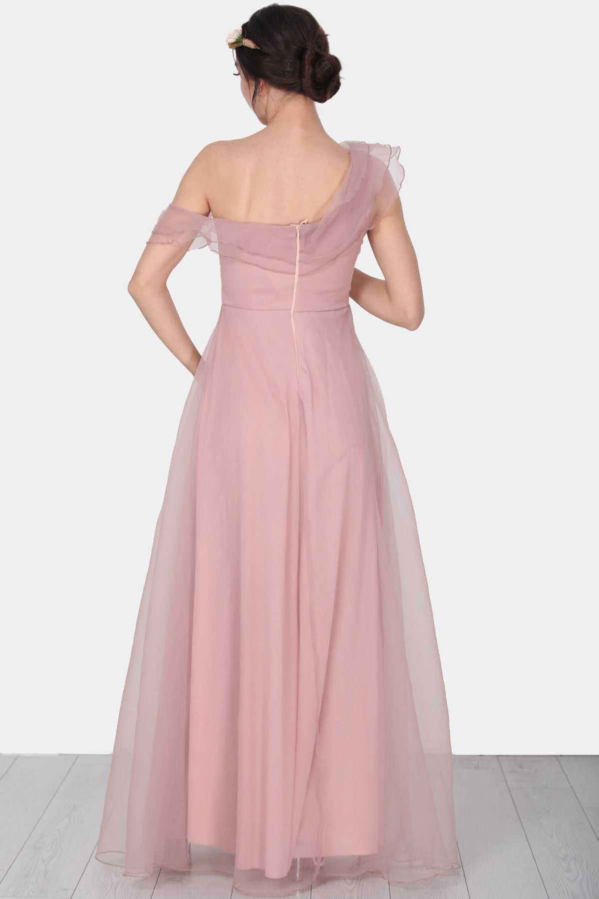 Lange maxi-jurk zomerjurk met voor- NELB0588D5143PDR