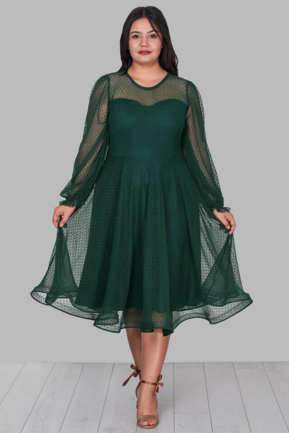 Damen Midikleid Sommerkleid für große Größen - NELB0588D5154ZMT