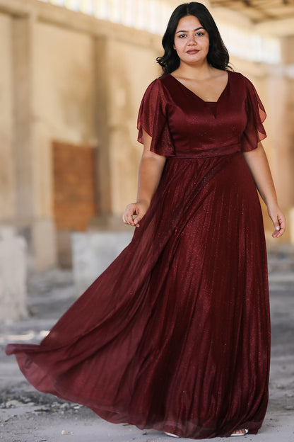 Langes Maxikleid Sommerkleid für große Größen - NELB0588D5064BRD