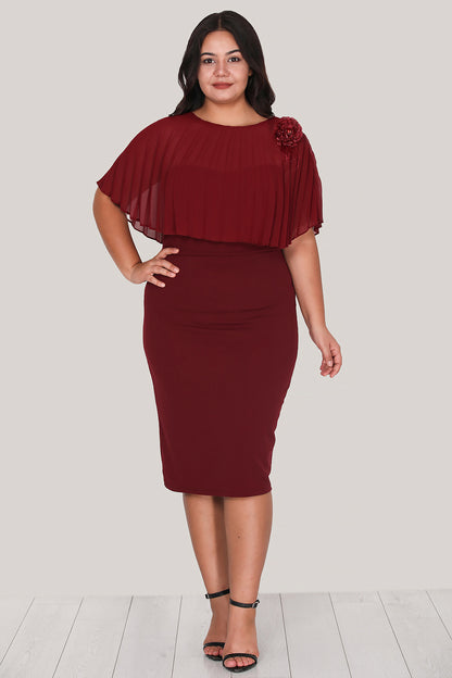 Damen Midikleid Sommerkleid für große Größen - NELB0588D5167BRD