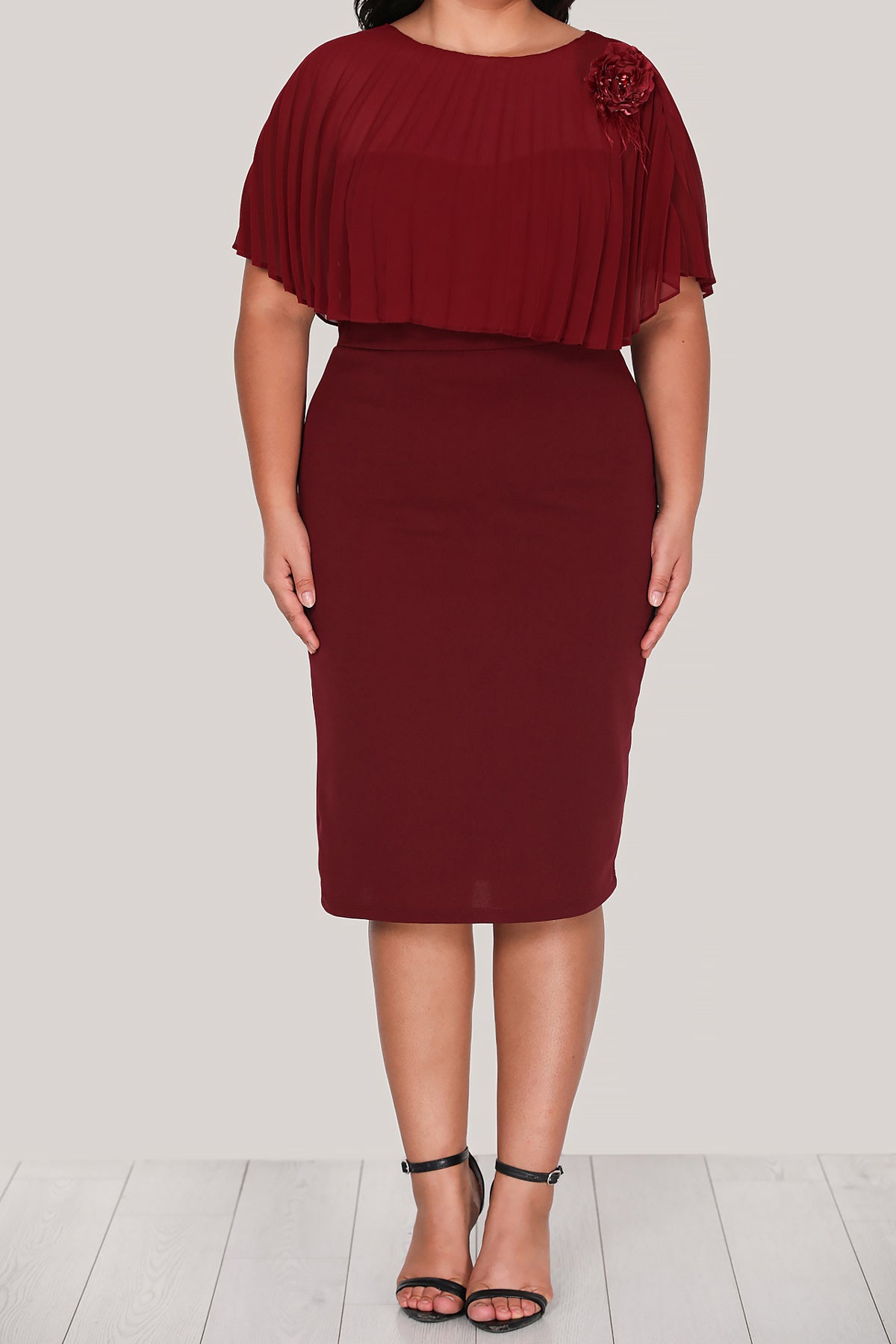 Damen Midikleid Sommerkleid für große Größen - NELB0588D5167BRD