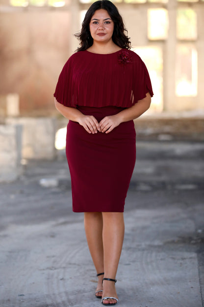 Damen Midikleid Sommerkleid für große Größen - NELB0588D5167BRD